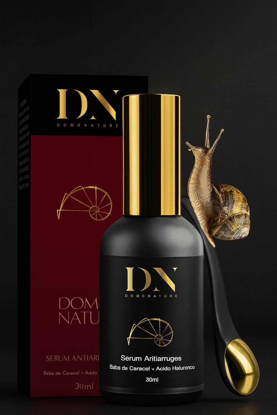 Crema Facial Baba de Caracol 100% Pura con Ácido Hialurónico y Vitamina C – Sérum Hidratante Antiarrugas 30 ml